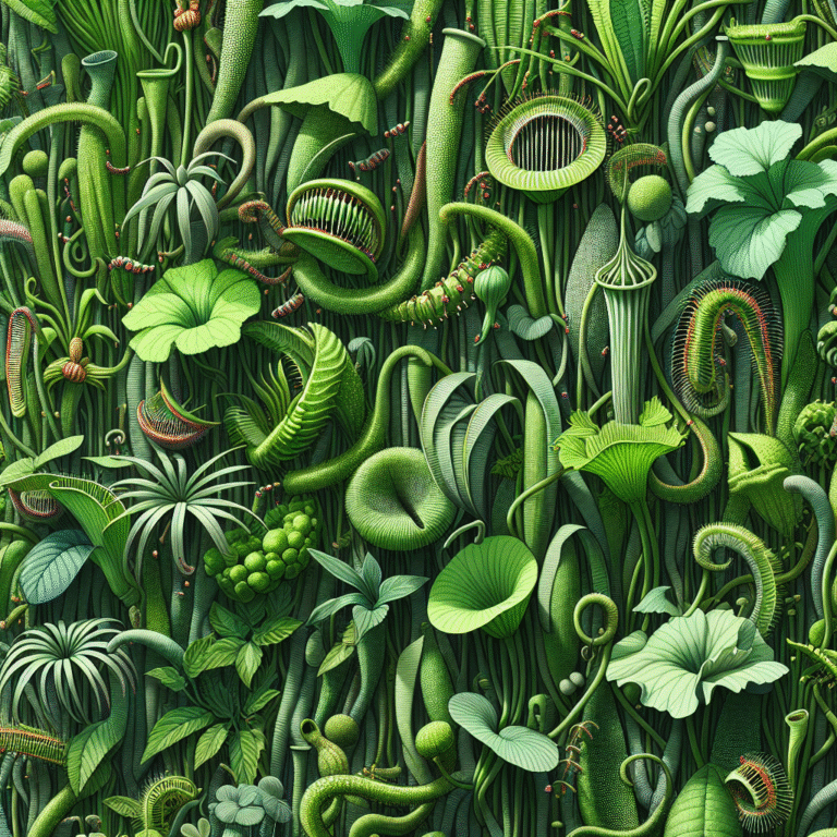 Montagem de jardim vertical com plantas carnívoras