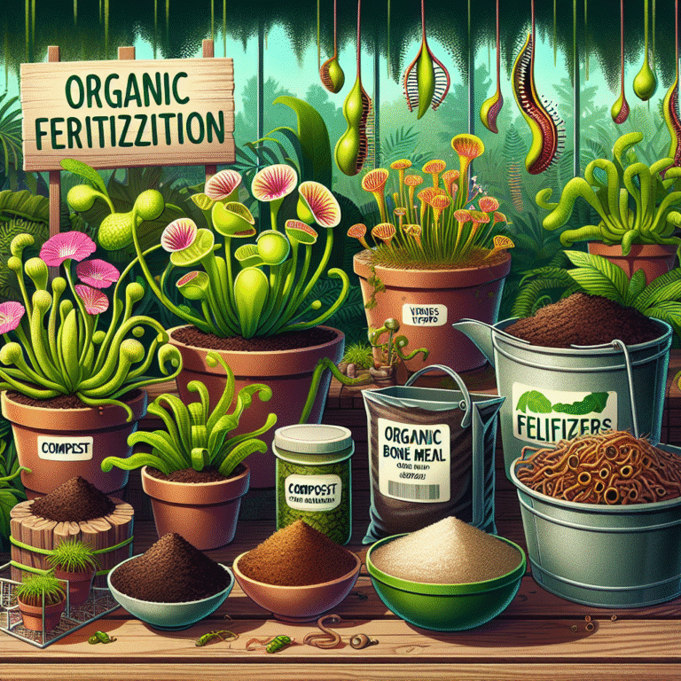 Adubação orgânica para plantas carnívoras