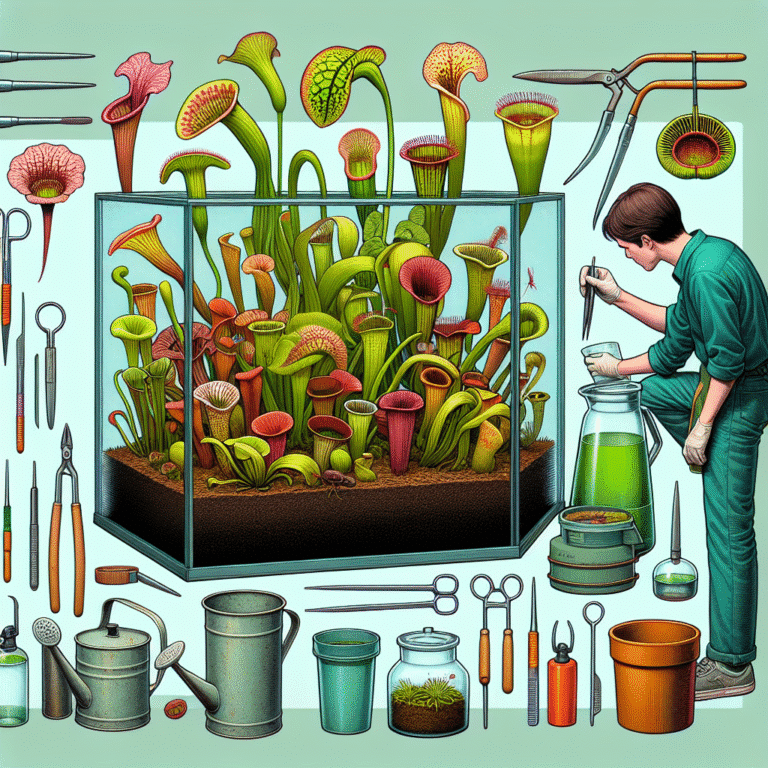Manutenção de terrários com plantas carnívoras