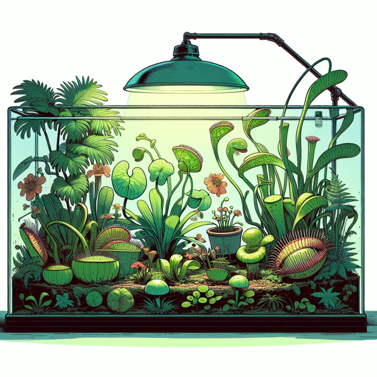 A importância da iluminação em terrários de plantas carnívoras