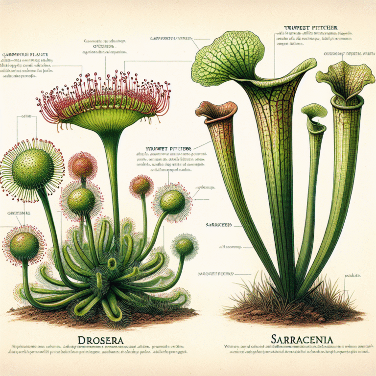 Diferenças entre drosera e sarracenia