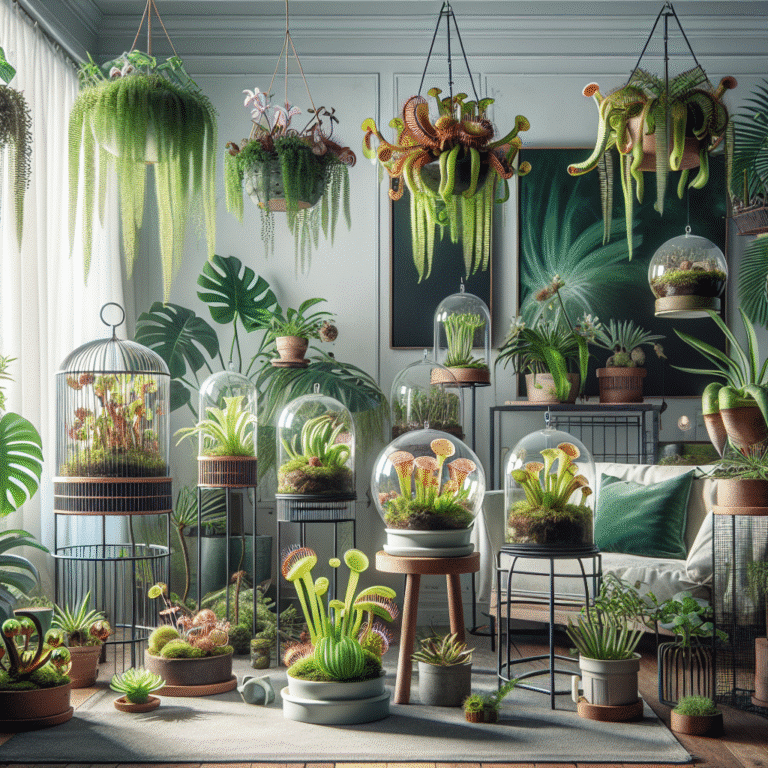 Decoração com plantas carnívoras DIY