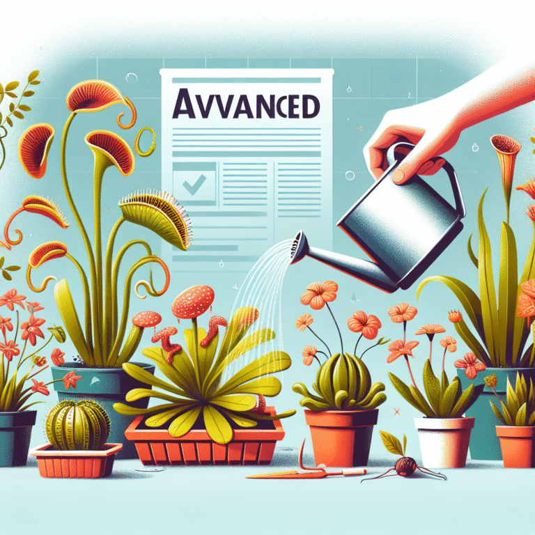 Dicas avançadas para rega de plantas carnívoras