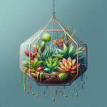 DIY terrário suspenso para plantas carnívoras