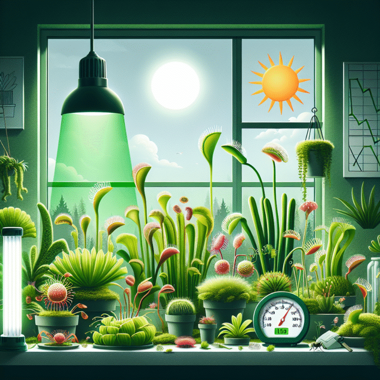 Como garantir luz adequada para plantas carnívoras