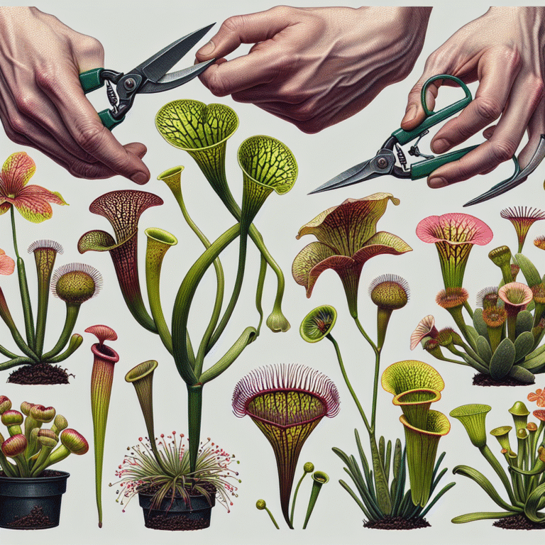 Técnicas de poda para plantas carnívoras saudáveis