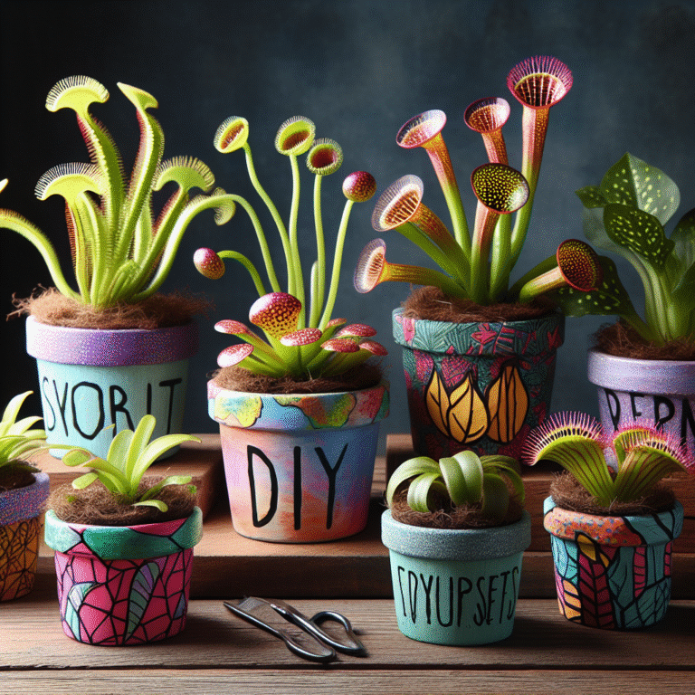 DIY vasos personalizados para plantas carnívoras