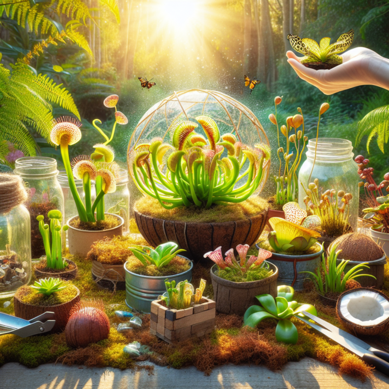 DIY jardinagem sustentável com plantas carnívoras