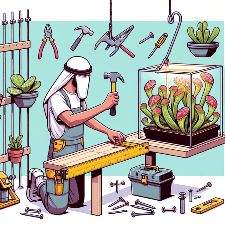 Construção de suportes de luz para plantas carnívoras em casa