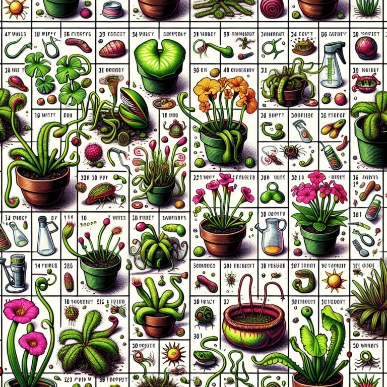 Desenvolvendo um calendário de cuidados para plantas carnívoras