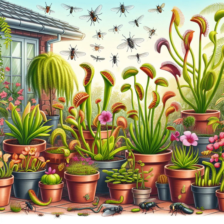 Cultivo de plantas carnívoras e a atração de insetos