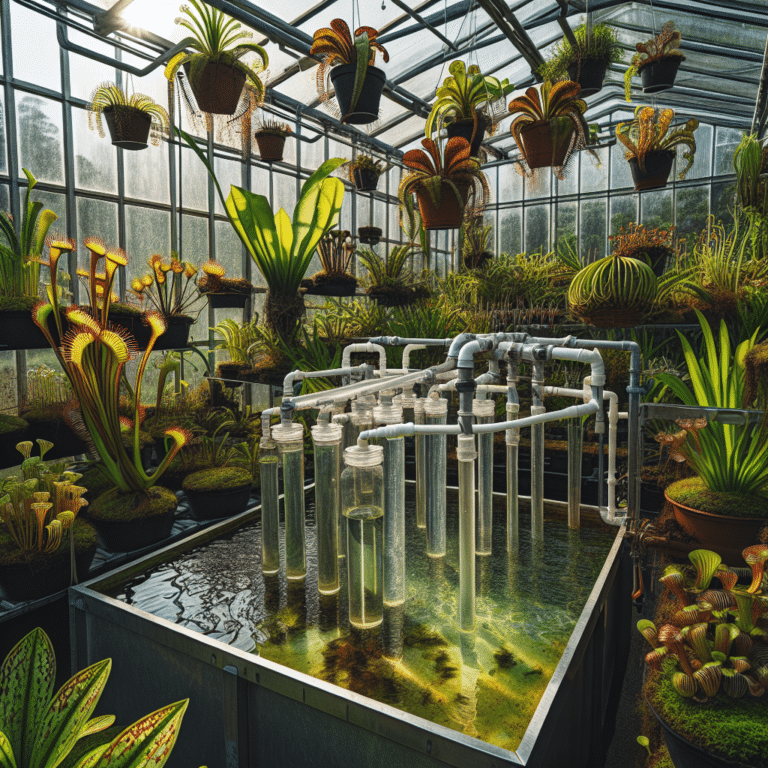 Armazenando água para o cultivo de plantas carnívoras